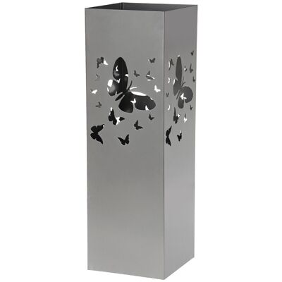 SQUARE SILVER METAL UMBRELLA STAND _19X19X49 CM LL83336