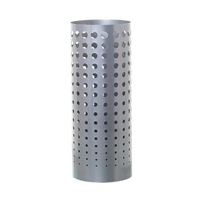 SILVER ROUND METAL UMBRELLA STAND -CIRCLES- °19X49CM LL83407