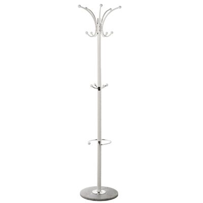 PORTE-MANTEAU SUR PIED MÉTAL BLANC/BASE MARBRE °36X175CM LL83694