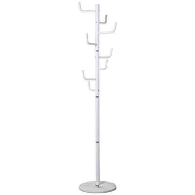 METAL STANDING COAT RACK WITH WHITE MARBLE BASE, 8 ARMS °37X180CM, HIGH.POST:176CM LL83713