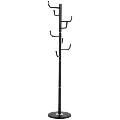 METAL STANDING COAT RACK WITH BLACK MARBLE BASE, 8 ARMS °37X180CM, HIGH.POST:176CM LL83714