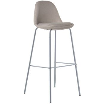 TABOURET EN TISSU PP+BEIGE AVEC PIEDS CHROMÉS 39X46X102CM, HAUT.SIÈGE:80CM LL83842