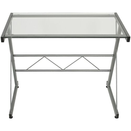 MESA ESCRITORIO METAL/CRISTAL _90X50X72CM, CRISTAL: 6MM LL83944