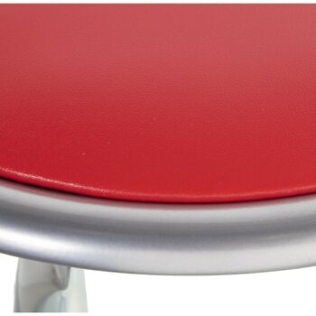 TABOURET PLIANT EN MÉTAL ROUGE AVEC SERRURE DE SÉCURITÉ °30X45CM, ASSISE REMBOURRÉE EN PVC LL84132 5