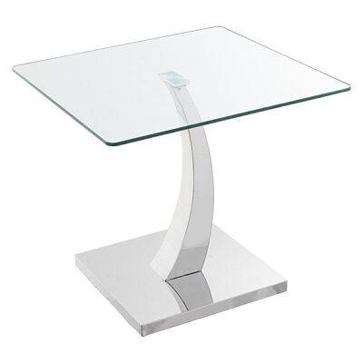AUXILIARY TABLE GLASS/ACER0+91154+91155 (BASE: STEEL+DM) 60X60X55CM, GLASS TEMP.8MM LL84163