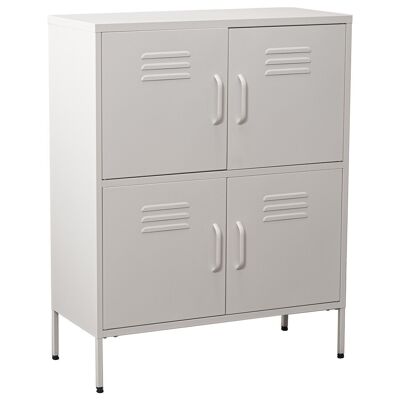 METAL SIDEBOARD 4 DOORS WHITE 80X35X102CM, HIGH. LEGS:15CM LL84285