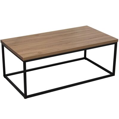 MESA CENTRO MADERA PATAS METAL, TABLERO: DM+MELAMINA+PVC 110X60X43CM LL84616