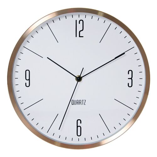 RELOJ PARED COCINA ALUMINIO COBRE _°30X4,5CM LL85963