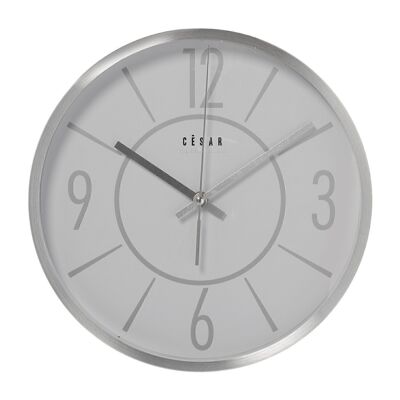 ALUMINUM WALL CLOCK 30CM-CONTINUOUS SECOND MOVEMENT °30X4.5CM-BATTERY:1XAA (NOT INCLUDED LL86110