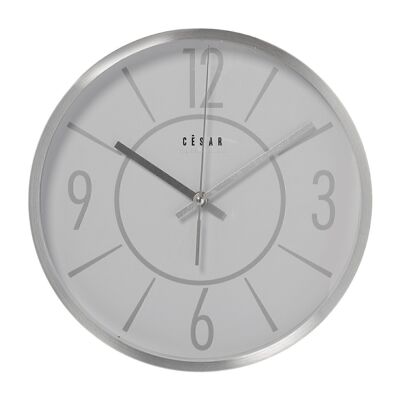 WANDUHR AUS ALUMINIUM 30 CM – KONTINUIERLICHES SEKUNDENWERK °30X4,5 CM – BATTERIE: 1XAA (NICHT INBEGRIFFEN LL86110