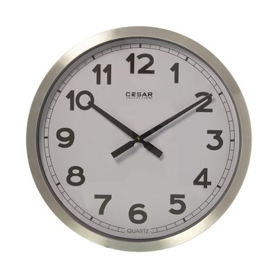 ALUMINUM WALL CLOCK ø50CM CONTINUOUS SECOND MOVEMENT °50X5.4CM, BATTERY: 1XAA NOT INCLUDED LL86122
