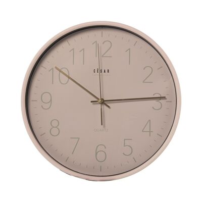 WALL CLOCK ø38CM ACRYLIC PINK DIAL MVTO. SECOND CONTINUE °38X5.5CM, BATTERY:1XAA NOT INCLUDED LL86148