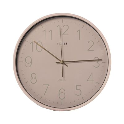 RELOJ PARED ø38CM DIAL ROSA ACRÍLICO MVTO. SEGUNDERO CONTÍN °38X5,5CM, PILA:1XAA NO INCLU LL86148