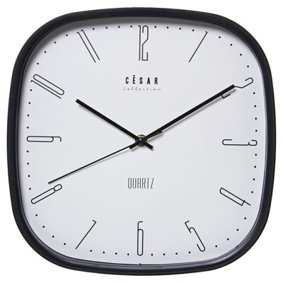 WHITE DIAL ACRYLIC WALL CLOCK WITH BLACK FRAME, 1XAA N 30X4.5X30CM, CONTINUOUS SECOND LL86149