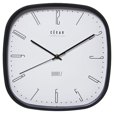 RELOJ DE PARED ACRÍLICO ESFERABLANCA C/MARCO NEGRO, 1XAA N 30X4,5X30CM, SEGUNDERO CONTIN LL86149