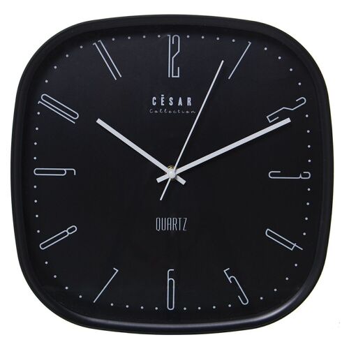 RELOJ DE PARED ACRÍLICO ESFERANEGRA C/MARCO NEGRO, 1XAA NO 30X4,5X30CM, SEGUNDERO CONTIN LL86150