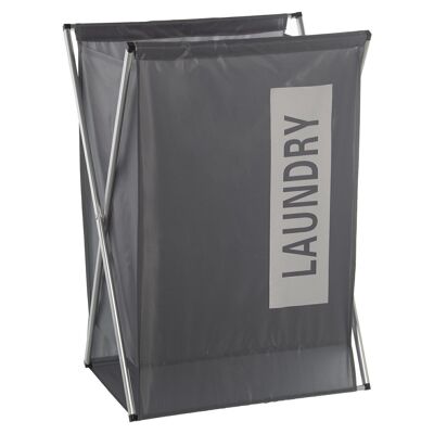 ALUMINUM/POLYESTERGREY/WHITE CLOTHES HOLDER 45X32X71CM, ALUM.50%+POLI.50% LL86980