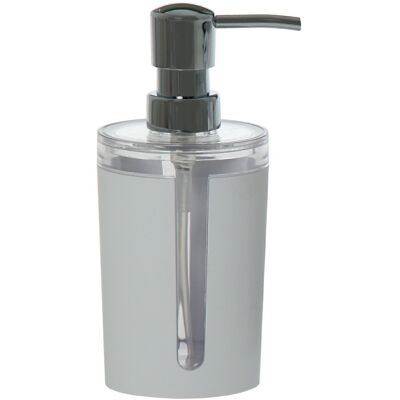 Weißer/transparenter Acryl-Badezimmerspender, 8,5 x 17,5 cm, LL87081