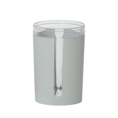 Badezimmerglas aus weißem/transparentem Acryl, 7,5 x 11,5 cm, LL87082