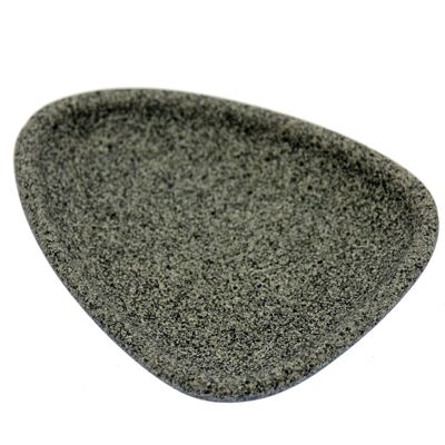 JABONERA RESINA GRIS PIEDRA _14X11X1,5CM LL87162