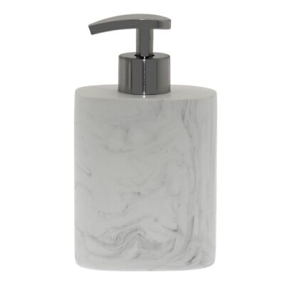 MARBLE FINISH ACRYLIC BATHROOM DISPENSER _8.5X5.5X15.5CM LL87196