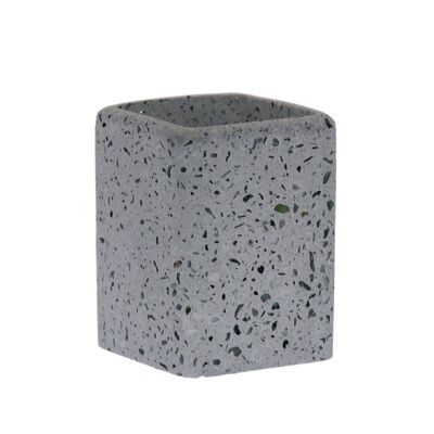 VASO BAÑO ACRÍLICO GRIS C/MOTAS _7X7X9,5CM LL87220