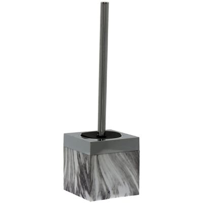 Badezimmer-/WC-Halter aus Acryl/Metall, Marmor-Finish, 11 x 11 x 37 cm, LL87342