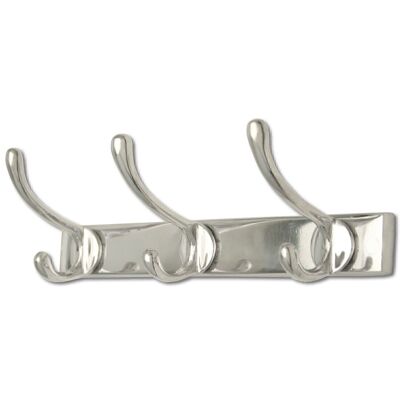 ALUMINUM COAT RACK WITH 3 HOOKS _31X9X12 CM LL89916