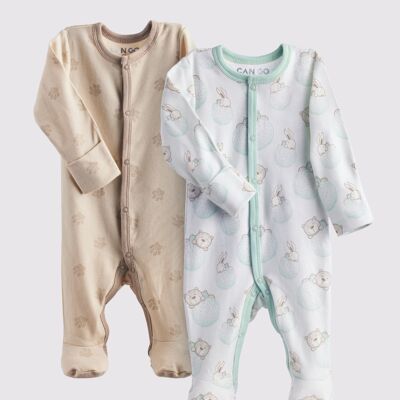 CAN GO Set - overalls Bear & Bunny 377