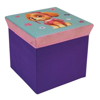 PAT'PATROUILLE FILLE TABOURET DE RANGEMENT PLIABLE