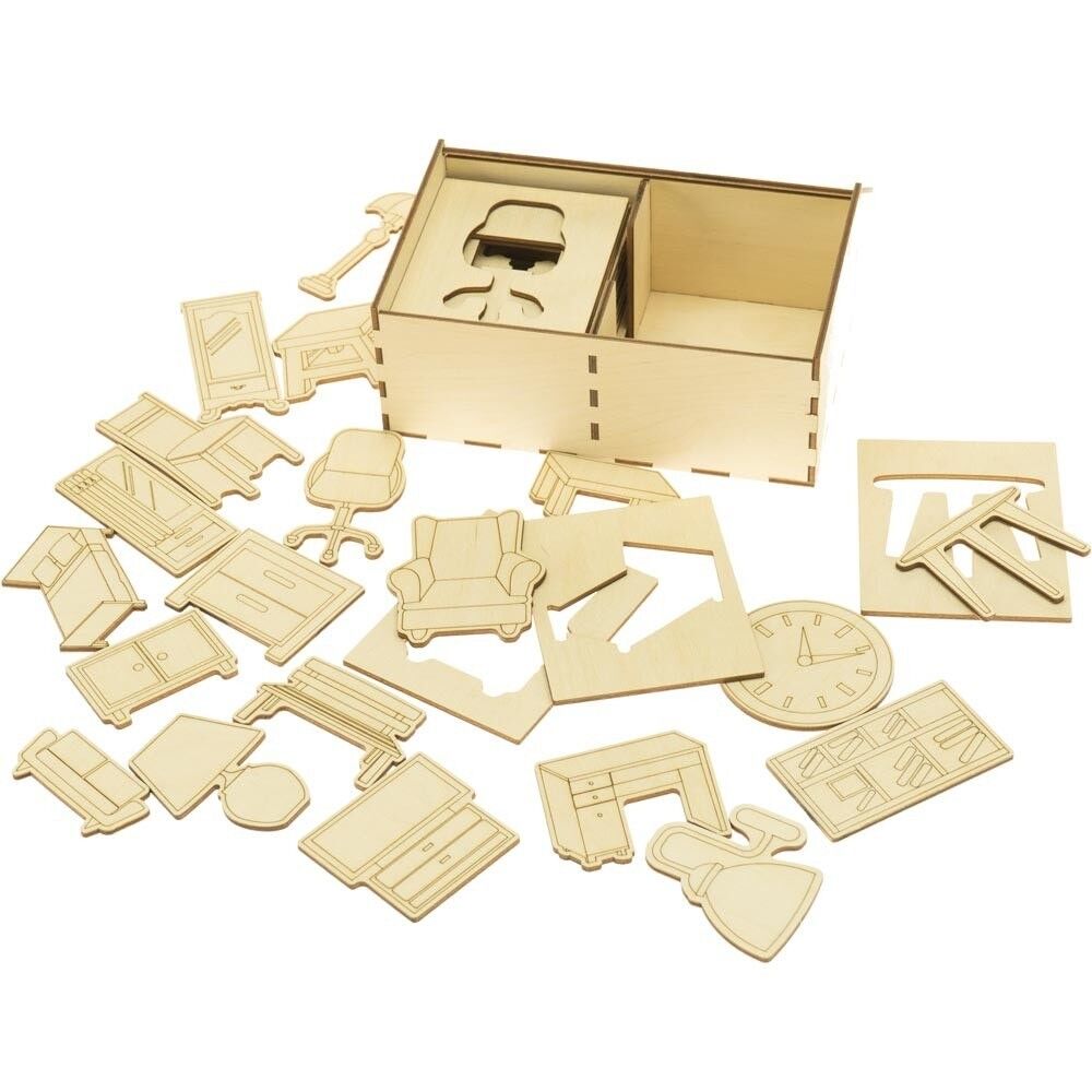 Meubles, ensemble de 20 dessins au pochoir