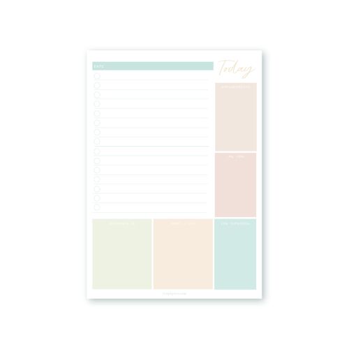 Today's Pastel Daily Planner - 50 Pages
