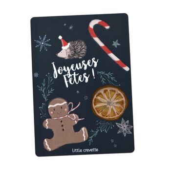 Coffret cadeau Noël Magique langes + carte 11