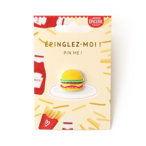 Broche pin's émaillé Hamburger