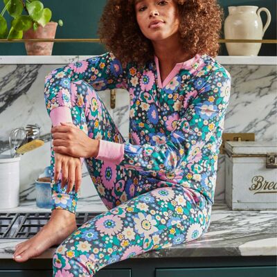 Nostalgic Flower Cotton Jersey Pyjamas