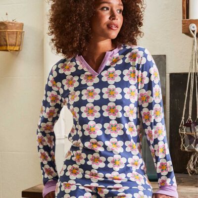 Graphic Flower Cotton Jersey Pyjamas
