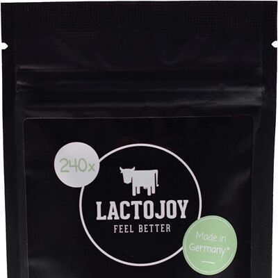 LactoJoy Lactase Tablets 14,500 FCC - Bolsa de recambio - 240