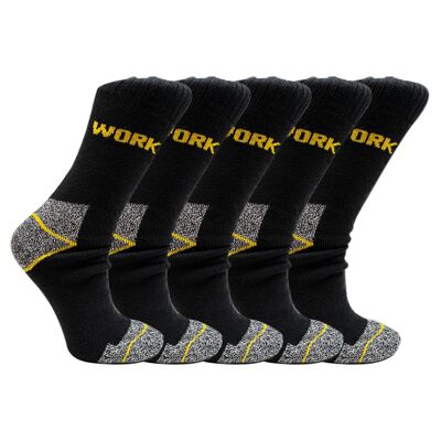 Calcetines térmicos de trabajo | negro | Paquete por 5 pares | El precio es por paquete de 5 pares de calcetines | Entonces 30 pares por talla.