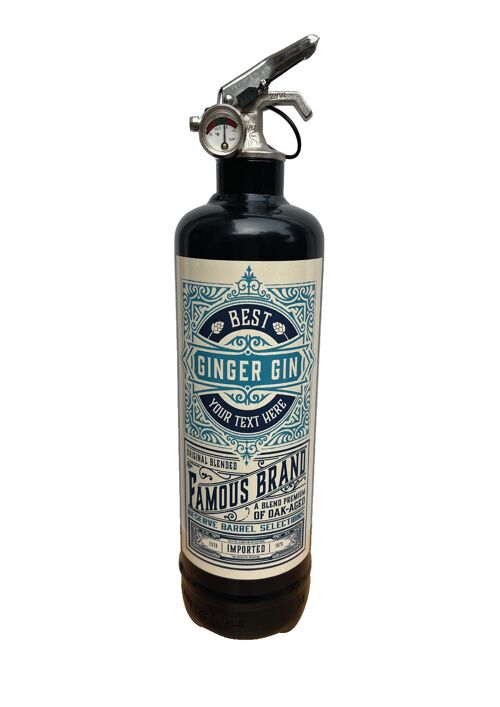 cadeau homme - Ginger Gin Noir Extincteur/ Fire extinguisher / Feuerlöscher