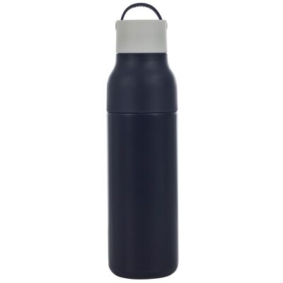 Aktive Wasserflasche 500 ml - Indigo & Weiß