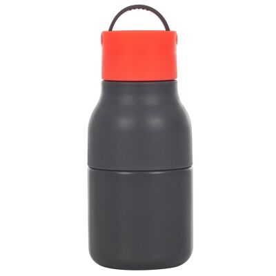Active Wasserflasche 250ml - Grau & Koralle