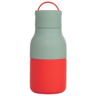 Botella de agua activa 250ml - Coral y menta