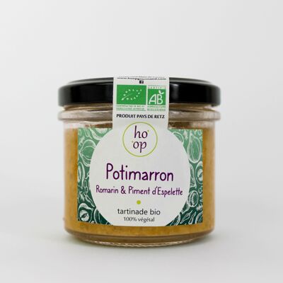 Potimarron Romarin et Piment d'Espelette - BIO - VEGE - TARTINADE APERITIVE