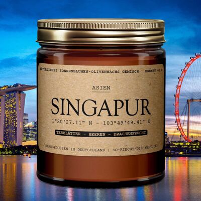 Vela de Singapur - Almizcle azucarado | Sándalo | vainilla | resina