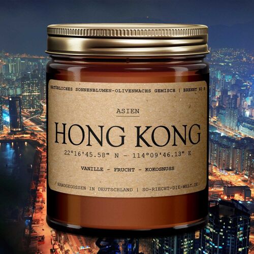 Hong Kong Kerze - Vanille | Frucht | Kokosnuss