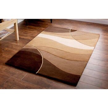 TAPIS CHEVEUX HAUTS TONS BRUNS 1,1 CM 160x230 cm référence:13567 3