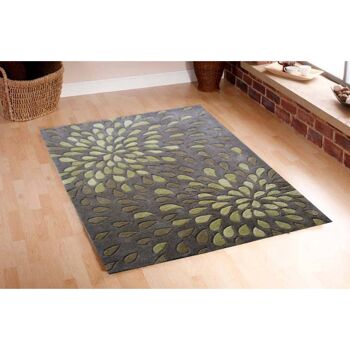 TAPIS CHEVEUX HAUTS TONS VERTS 1,1 CM 120x170 cm reference:13569 3