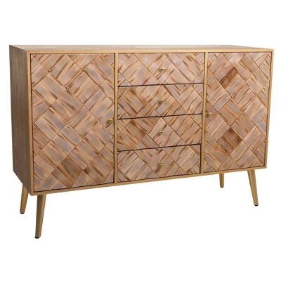 WOODEN SIDEBOARD 4 DRAWERS AND 2 DOORS 120x40.5x81h cm reference:22002