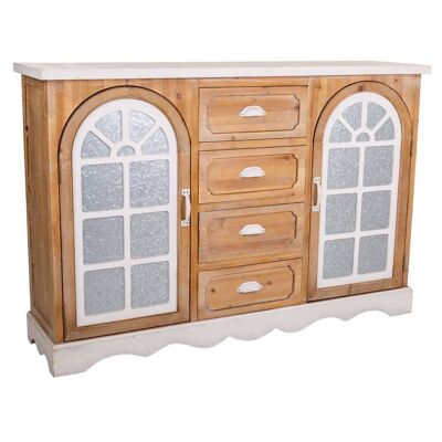 WOODEN SIDEBOARD WITH 2 DOORS AND 4 DRAWERS 140x35x93h cm reference:21811
