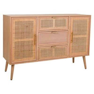 SIDEBOARD AUS HOLZ UND GITTER 120x40,5x81h cm Referenz:19809